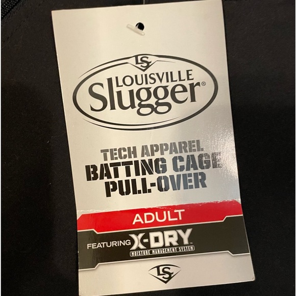 Mens Louisville Slugger Tech Apparel Batting Cage Pull-Over Top 1/4 zip Front - Picture 5 of 13